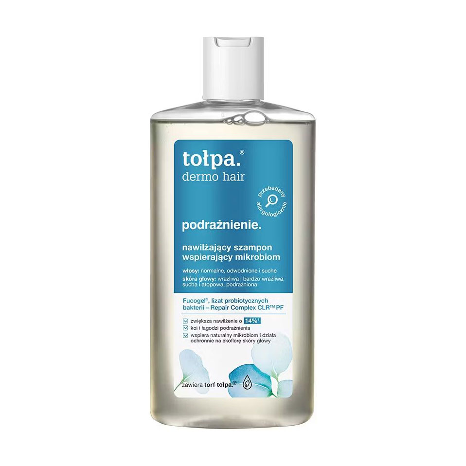 Зволожувальний шампунь для волосся Tolpa Dermo Hair Moisturizing Shampoo проти подразнень, 250 мл